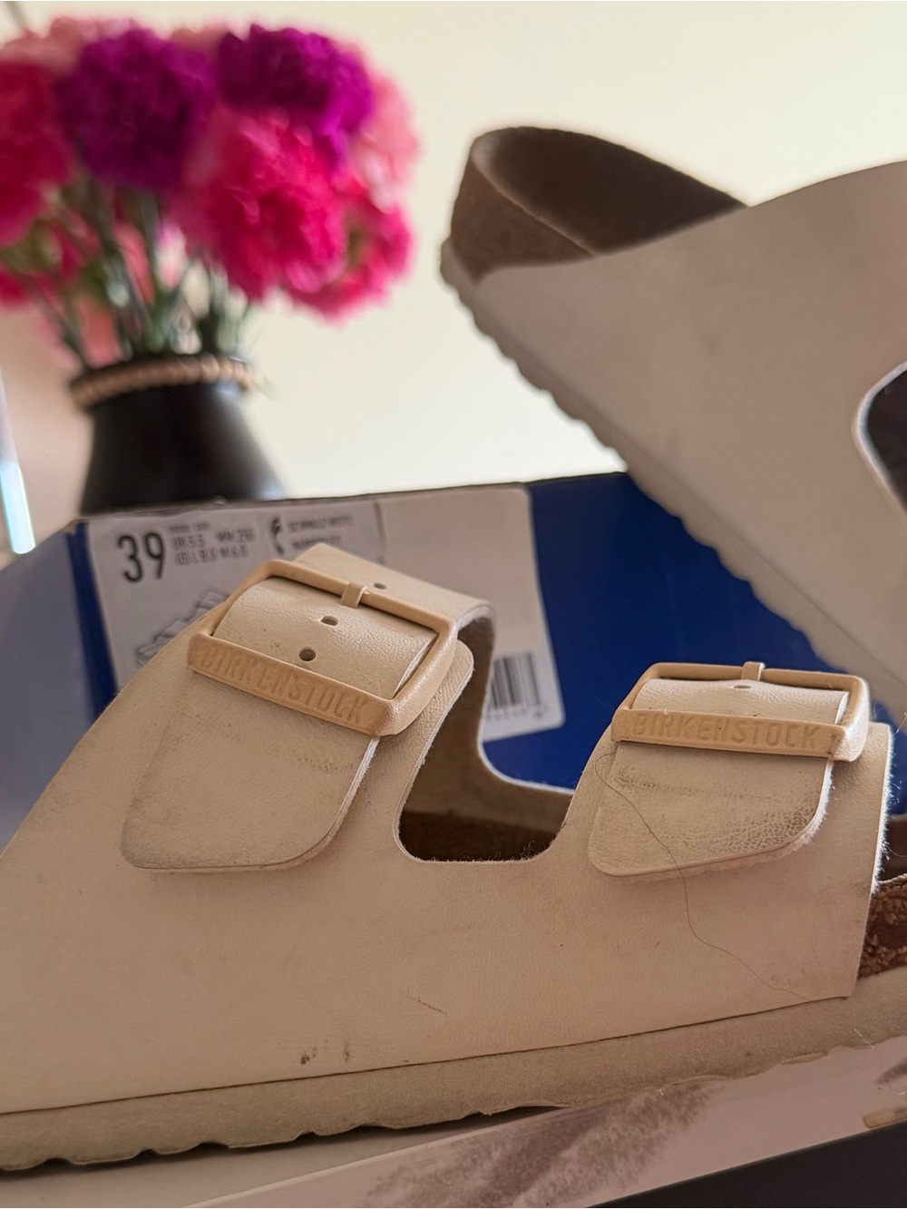Birkenstock cream Two-Strap Arizona Sandal for Women - Picture 2 of 5